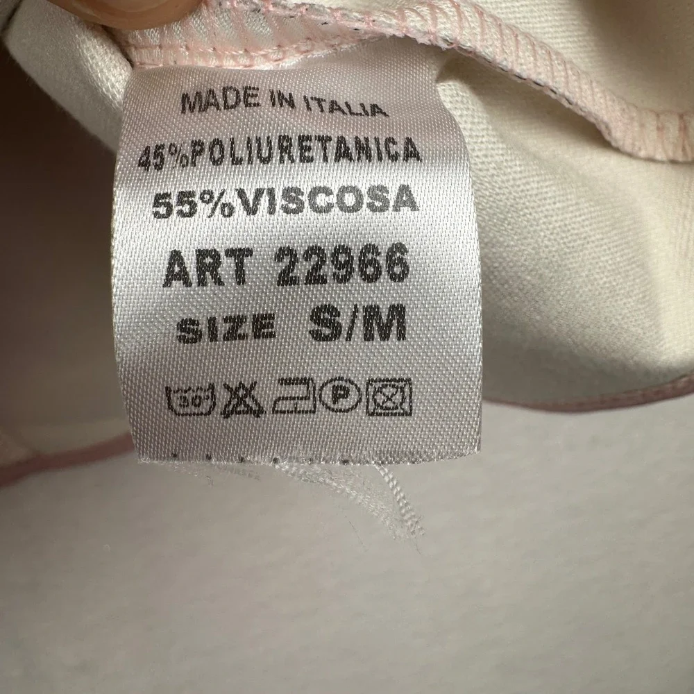 Cobblestone Living Faux Leather Top Puff Sleeve Mauve Pink S/M Made In Italy - Picture 6 of 8